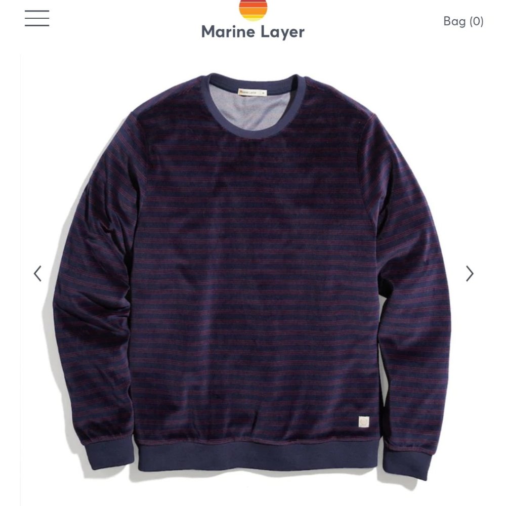 Marine Layer Velour Crewneck (Mens)